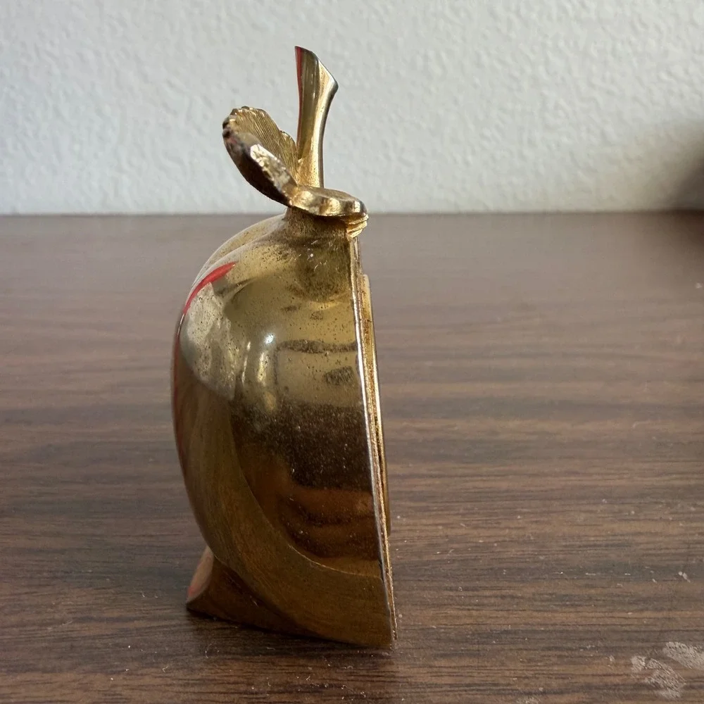 Vintage Ted Arnold Ltd Brass Apple Picture Frame Mid Century Modern Decor Gift